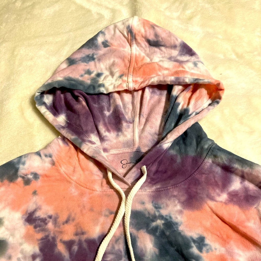 NWT Tie Dye Hooded Sweatshirt by Jessica Simpson, Medium Maternity